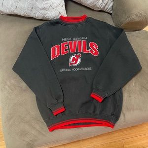 90’s New Jersey Devils hockey Mock Neck Sweater